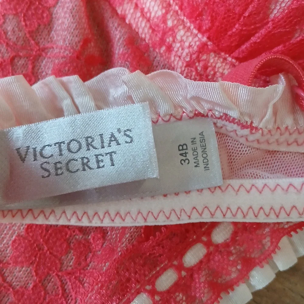Victoria's Secret Super Sexy Floral Lace Apron Lingerie Mini Dress Size 34B